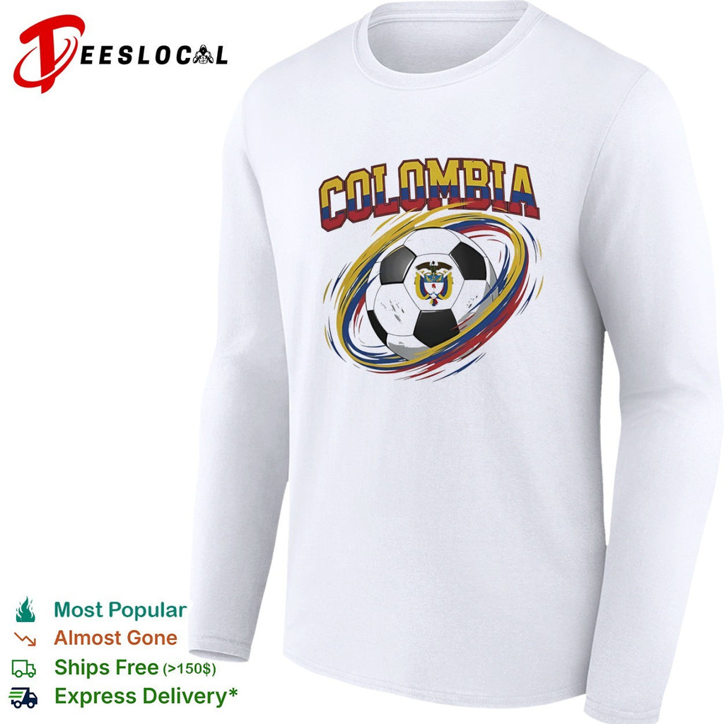 Colombia flag soccer ball shirt