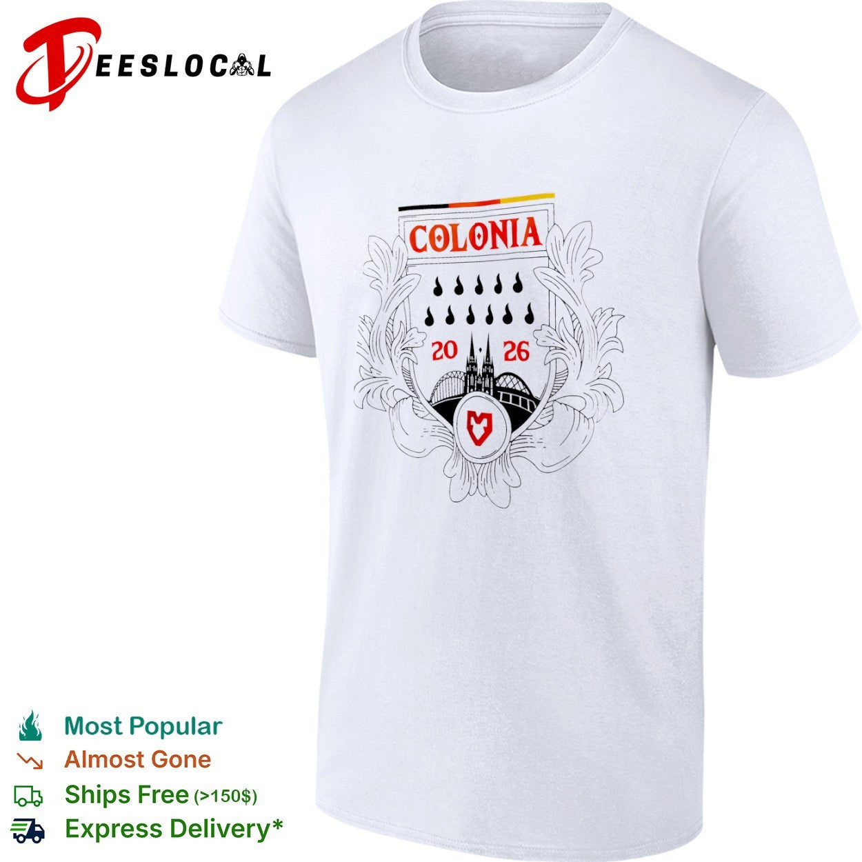Colonia Germany crest 2026 city skyline shirt