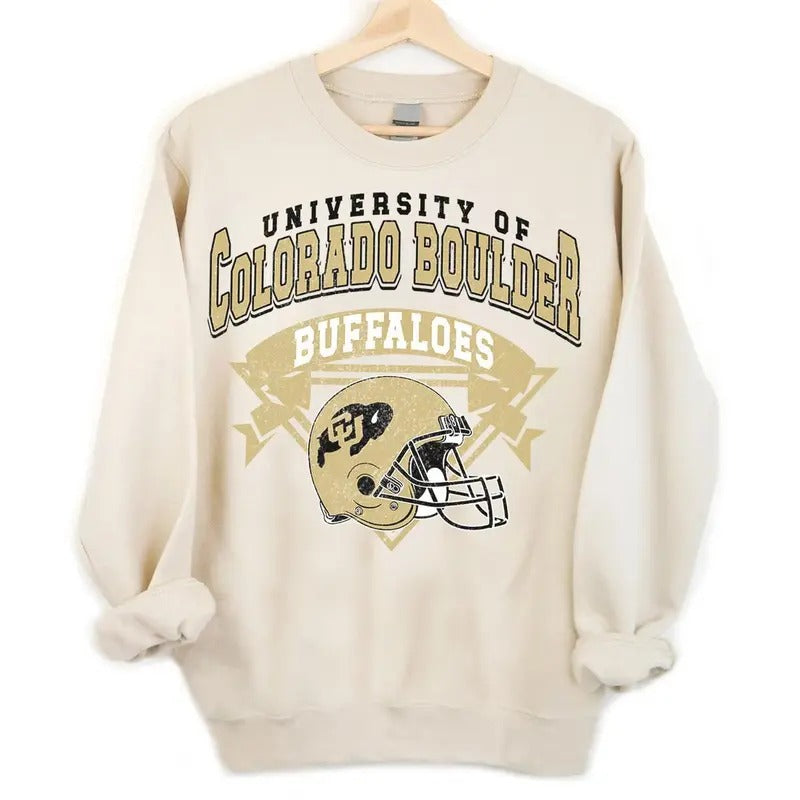 Colorado Buffaloes Vintage Football NCAA Sweatshirt, Fall Outfit, University of Colorado Boulder Unisex Football NCAA...