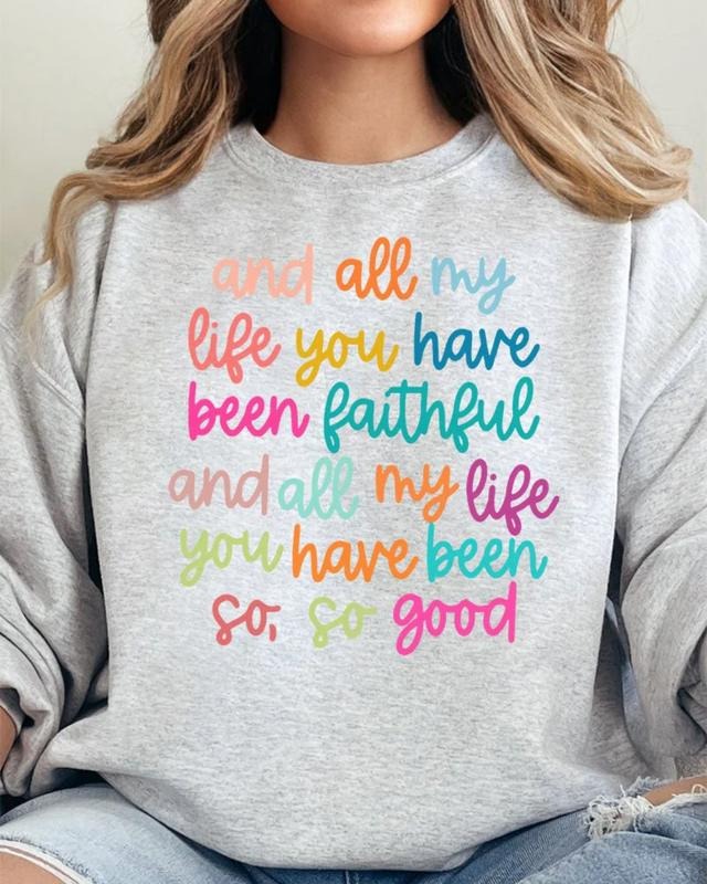 Colorful Always Faithful Unisex NuBlend Crew Sweatshirt MAMA GRAPHIC SWEATSHIRTS Shirt Hoodie | PrintMintTees.com
