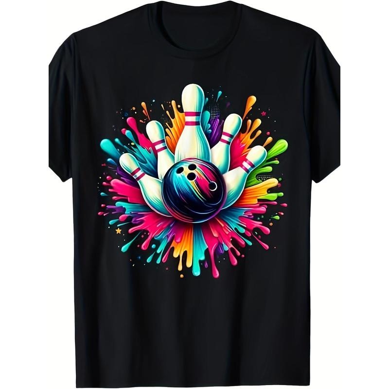 Colorful Bowling Game Day Bowling Cute Colorsplash Ball T-Shirt made in usa Hoodie Sweatshirt | PrintMintTees.com