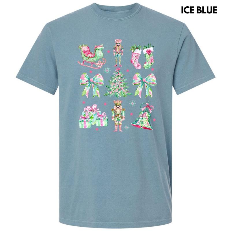 Colorful Christmas Collage Comfort Colors T-Shirt 'NLB' Hoodie Sweatshirt | PrintMintTees.com