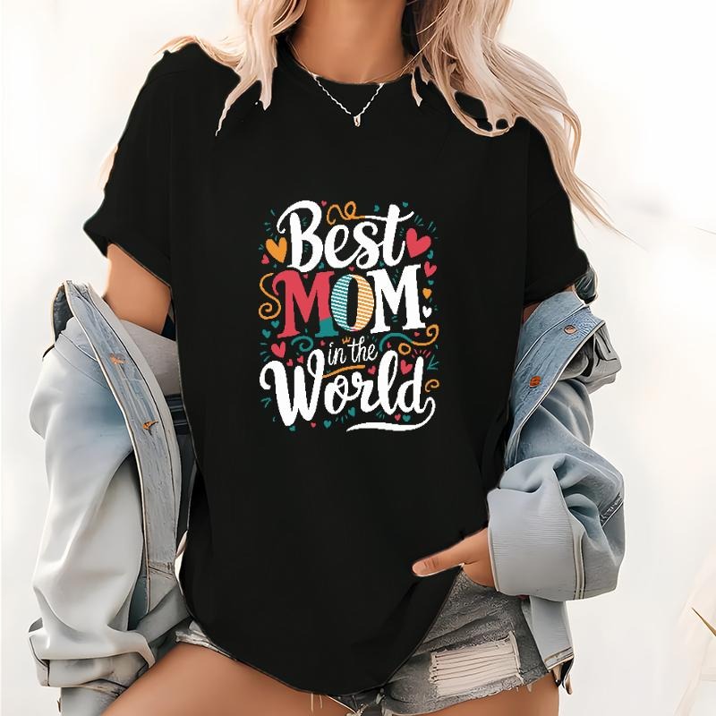 Colorful and Charming "Best MOM in the World" Graphic Shirt style 02 Hoodie Sweatshirt | PrintMintTees.com