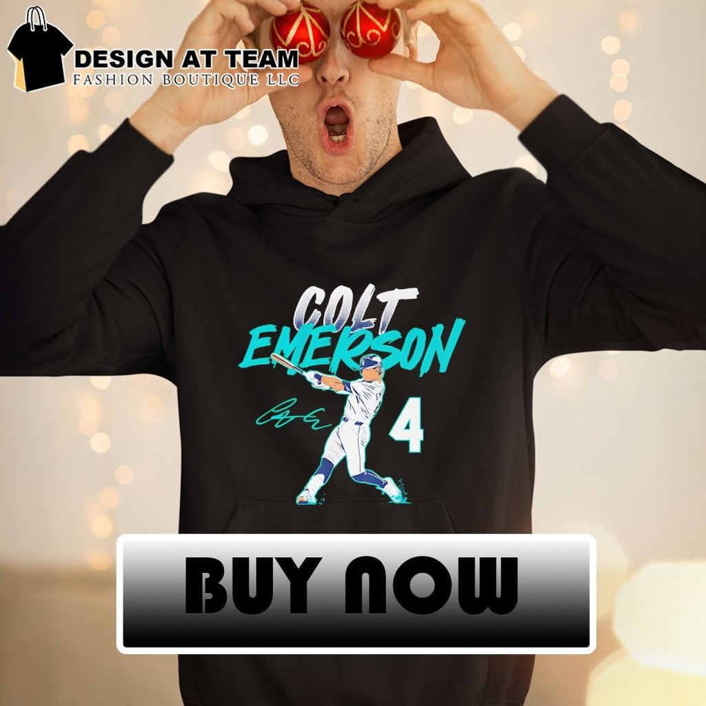 Colt Emerson 4 Seattle Mariners Baseball Slugger Swing Number signature shirt