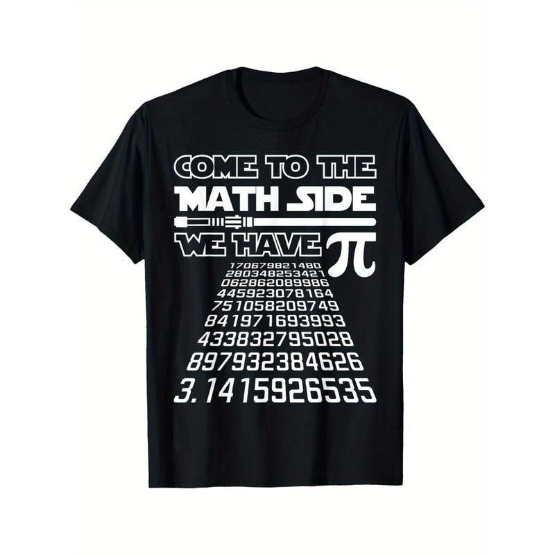 Come To The Math Side We Have Pie Shirt Pi Day Teacher Gift T-Shirt Casual Summer Tee Soft Breathable Mens Print T-shirt...