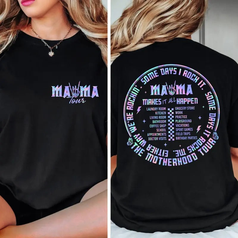 Comfort Color T-shirt Motherhood Shirt Some Days I Rock It Shirt Mama Funny Tour Shirtmother's Day Funny Shirt Unisex...
