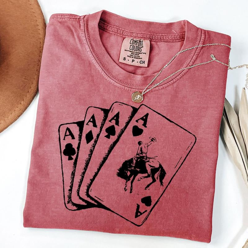 Comfort Colors Ace Card Cowboy Shirt, Playing Card Shirt, Poker Card Games T-Shirt, Country Girl T-Shirt, Western Tee,...