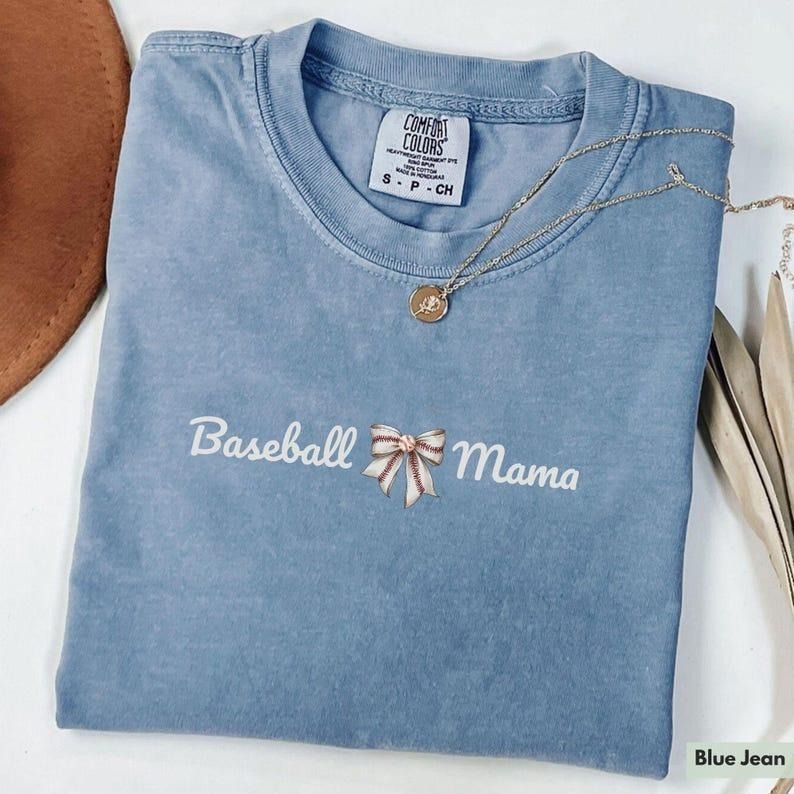 Comfort Colors Baseball Mama Shirt, Coquette Baseball Shirt, Womens Baseball Shirt, Baseball Lover Shirt, Baseball...