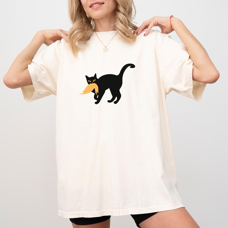Comfort Colors Cat Ladies Shirt, Sarcastic Cat Graphic Tee, Feminist Unhinged Shirt, Funny Women T-shirt, Activist Shirt,...