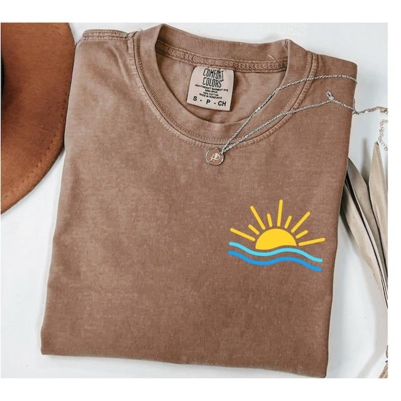 Comfort Colors Cute Summer T-Shirt, Beach Vacation Tee for Women, Trendy Graphic Shirt, Aesthetic Girl Gift Idea Hoodie...