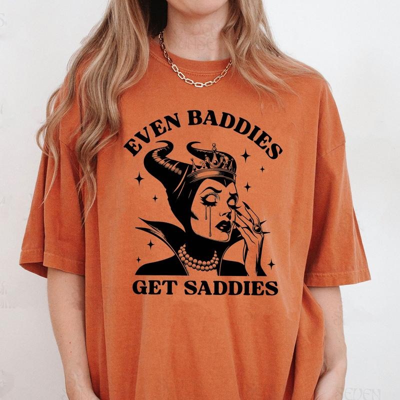 Comfort Colors Even Baddies Get Saddies Funny Shirt, Trendy Vintage Retro Mental Health Shirt Hoodie Sweatshirt