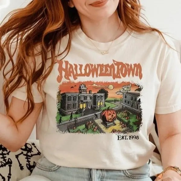 Comfort Colors Halloweentown Est 1998 Shirt, Halloweentown University, Retro Halloweentown Shirt Comfortable Cotton...