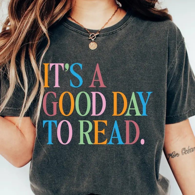 Comfort Colors Happy Teacher Shirt, Its A Good Day To Read, Back To School, Team Teacher Shirt, Cute Teacher Gifts,...