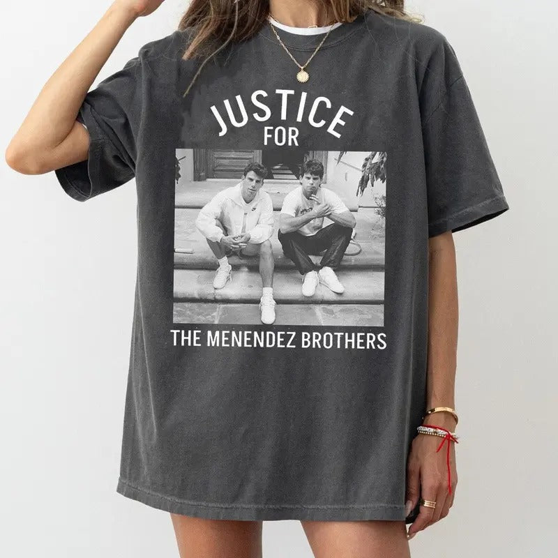 Comfort Colors JUSTICE for the MENENDEZ BROTHERS Unisex t-shirt, Free Erik and Lyle Menendez t-shirt Hoodie Sweatshirt