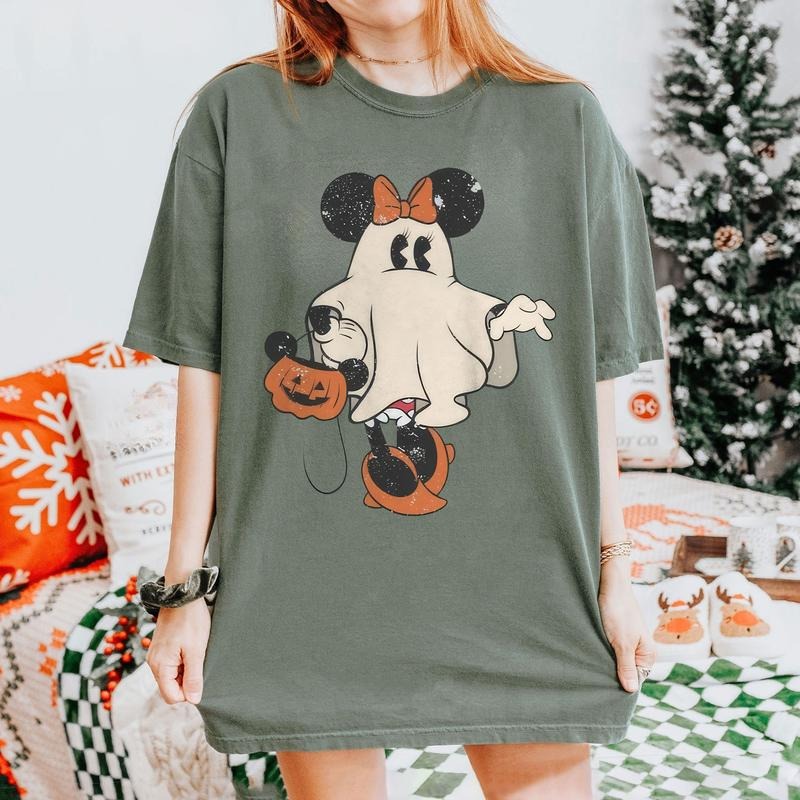 Comfort Colors Min.Nie Halloween Shirt Ghost Shirt Halloween Shirt Spooky Season Shirt T-Shirts, Hoodie, Sweatshirt