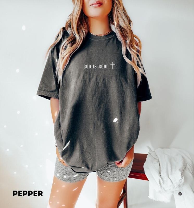 Comfort Colors Minimalist Shirt God is Good Trendy Christian TShirt Gift Faith Unisex T-shirt Faith Tee Church Group...