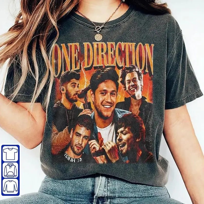 Comfort Colors One Direction shirt, 1d shirt, member's signature One Direction Shirt, country music, Pop Music Fan Hoodie...