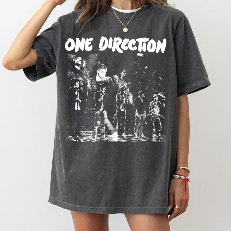Comfort Colors Retro One Direction Band Shirt, One Direction Music Country Shirt, One Direction World Tour shirt Gift For...