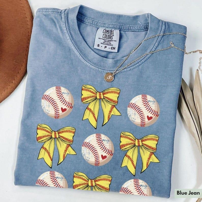 Comfort Colors Softball Baseball Shirt, Cute Softball Mama Shirt, Womens Baseball Shirt, Baseball Lover, Baseball Season,...