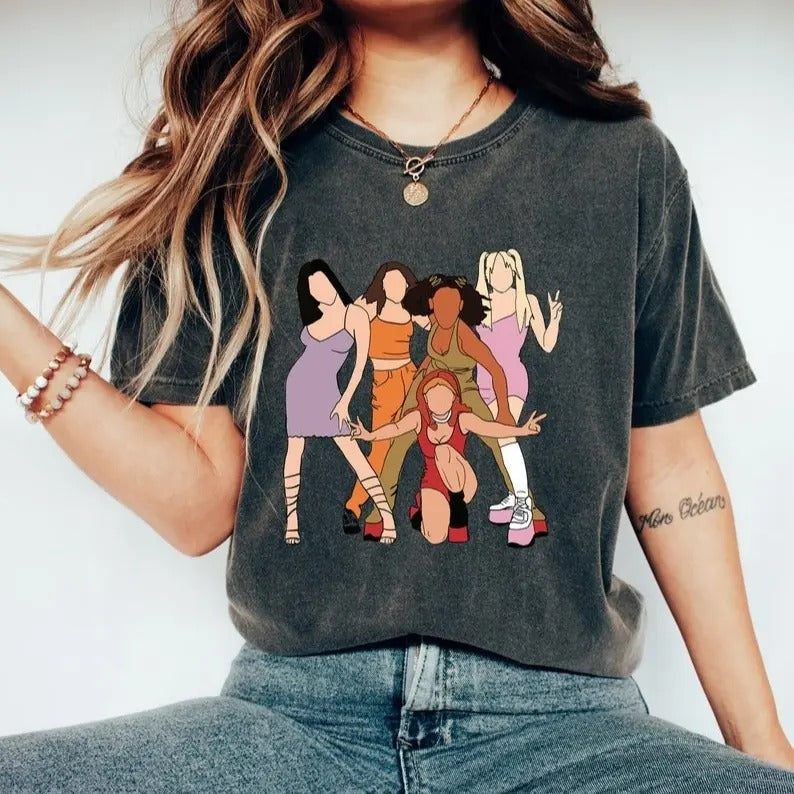 Comfort Colors Spice Girls Tshirt, 90s Band Spice Girls Shirt, Vintage Girl Gang Shirt Gift Fans Hoodie Sweatshirt
