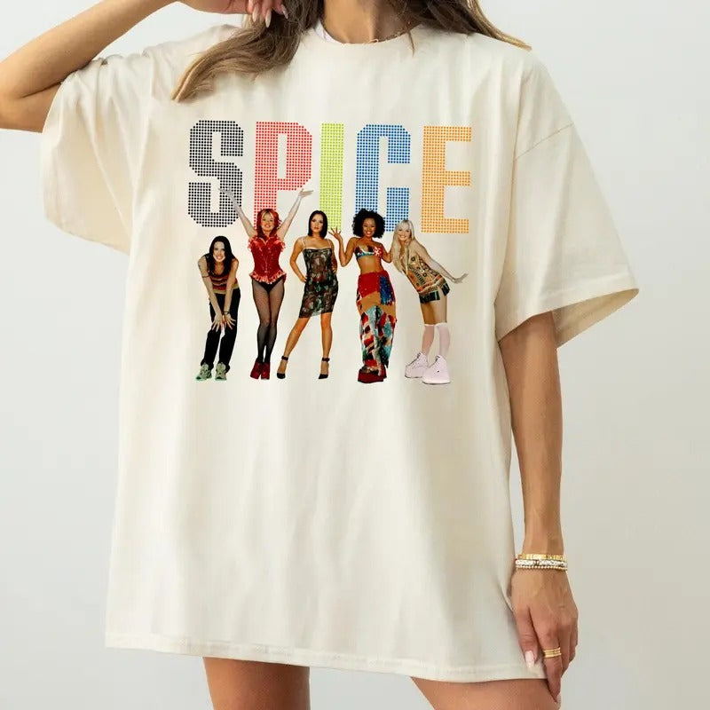 Comfort Colors Spice Girls Tshirt, Spice Tour Gift, Vintage 90s T shirt, Spice Girls Tee, Music Shirt for Her, Gift for...