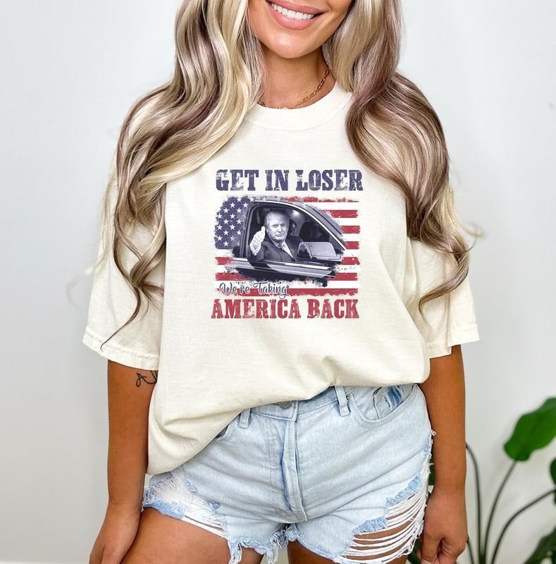 Comfort Colors Trump Get Loser We'Re Taking America Back White House Trump 2024 Shirt Casual Funny Trump T-Shirts, Hoodie, Sweatshirt