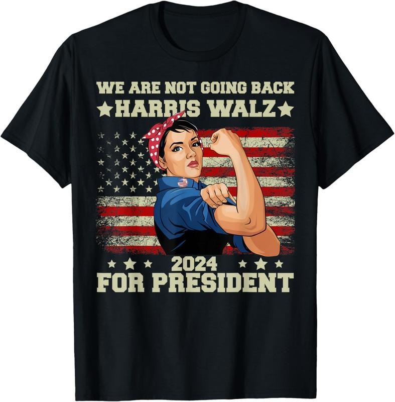 Comfort Colors Womens Harris Walz Waltz 2024 We are Not Going Back T-Shirt Hoodie Sweatshirt | PrintMintTees.com