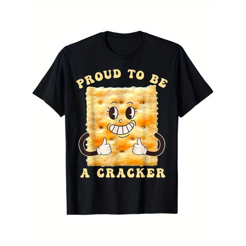 Comfort Cotton Short Proud to Be a Cracker Funny Snack Themed Apparel T-Shirt, 100% Cotton Hoodie Sweatshirt