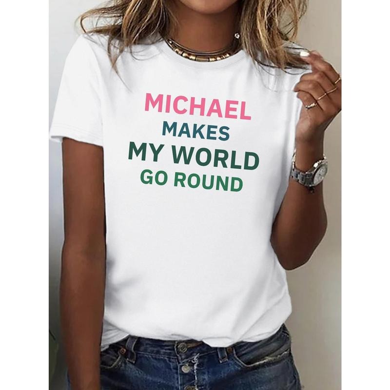 [Comfortable Fit Women's T-Shirt] Michael World Women's T-Shirt Comfortable Fit style 02 Hoodie Sweatshirt