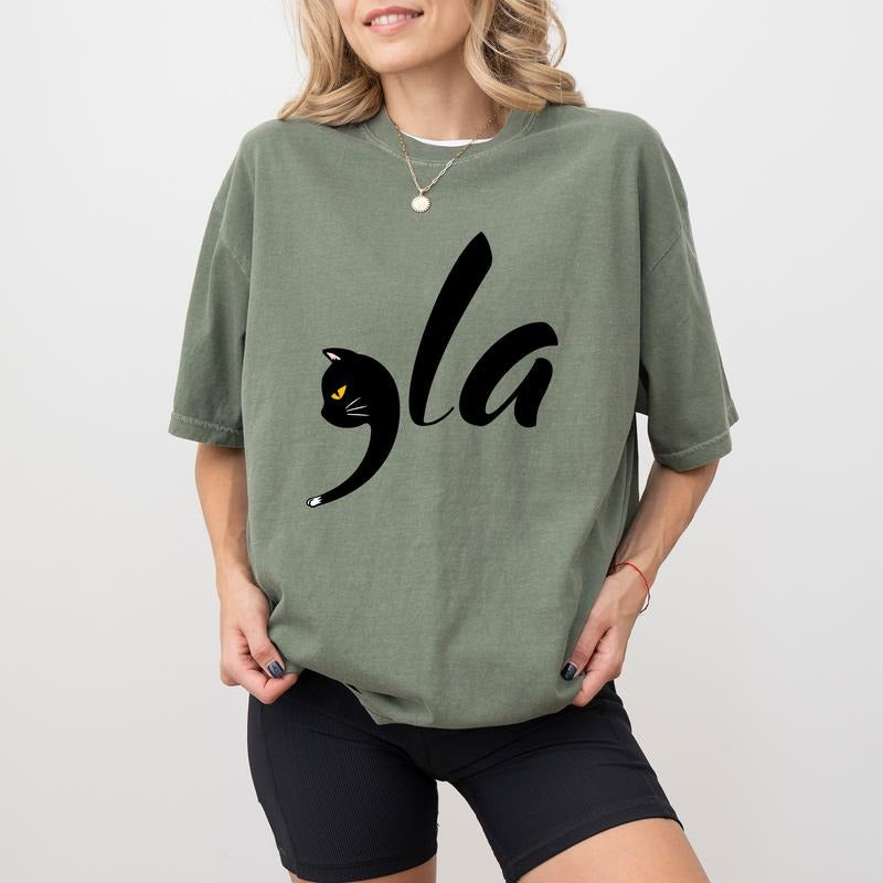 Comma-La Comfort Colors Shirt, Cat Ladies Graphic Tee, Cat Ladies Club Unhinged Shirt, Funny T-shirt For Women, Support...