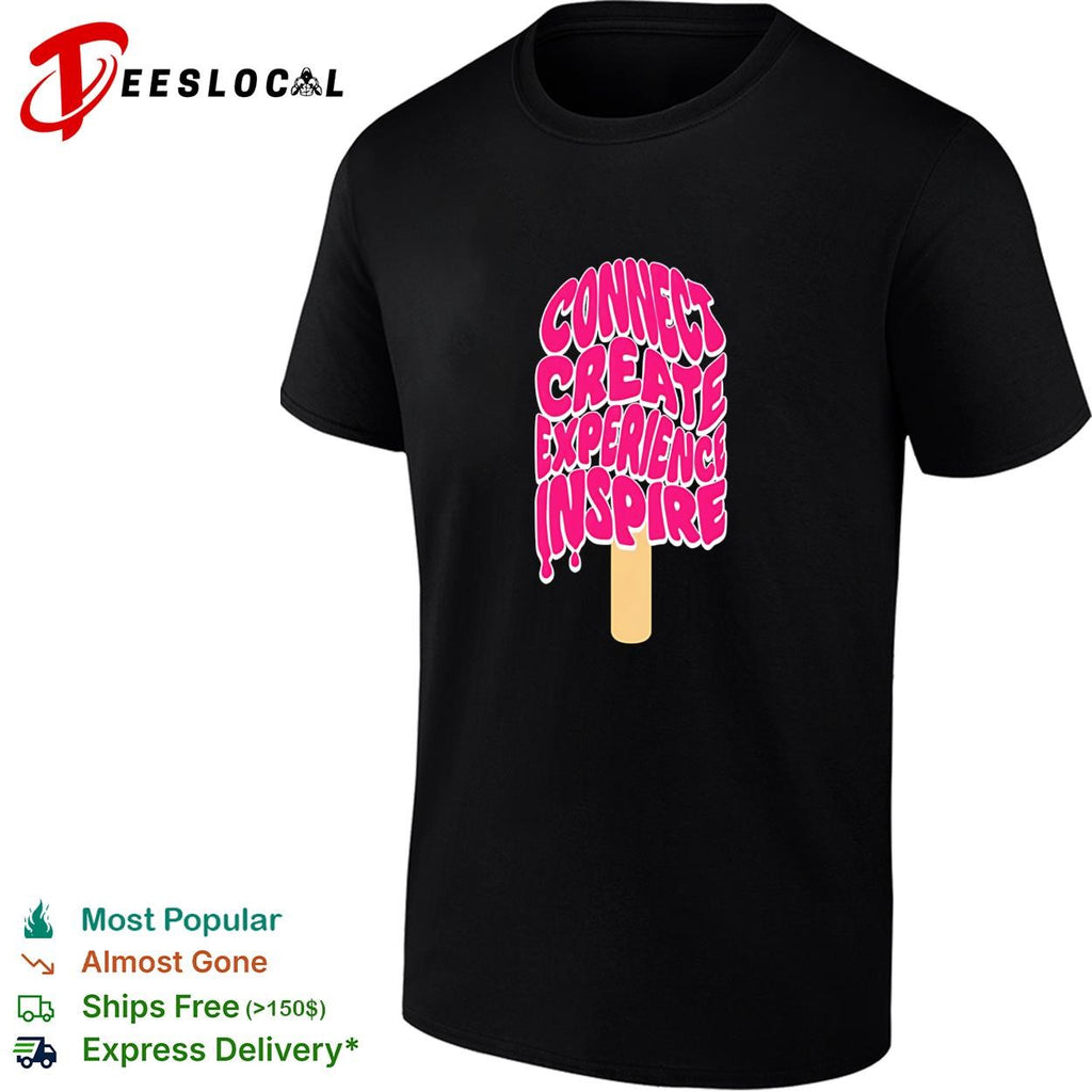 Connect create experience inspired ice cream shape shirt