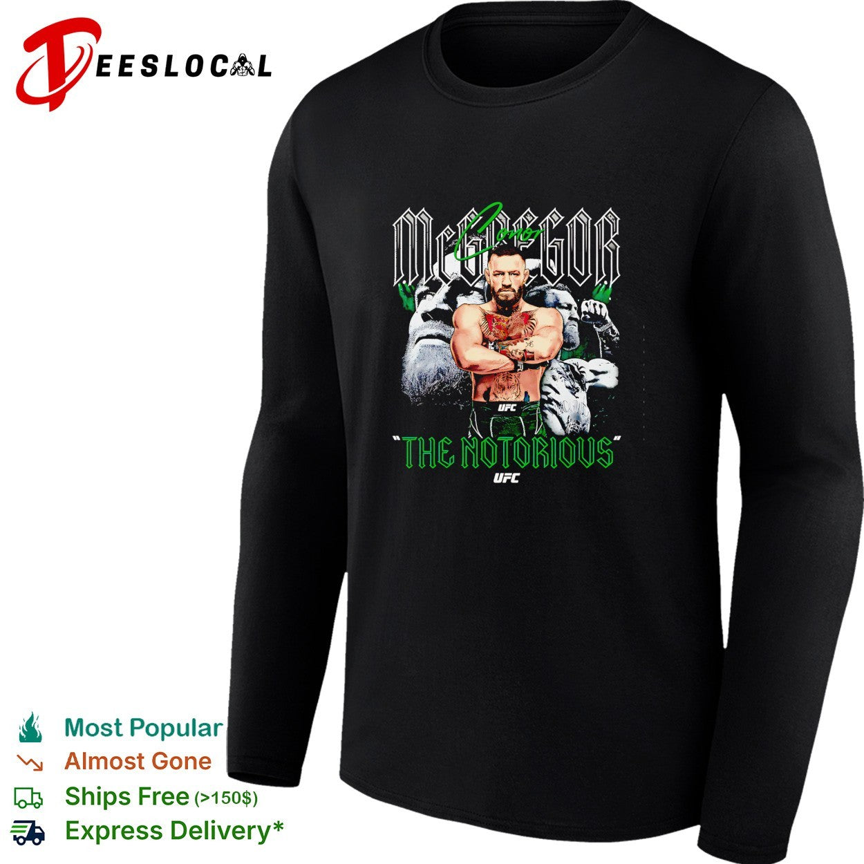 Conor McGregor crossing arms the notorious shirt