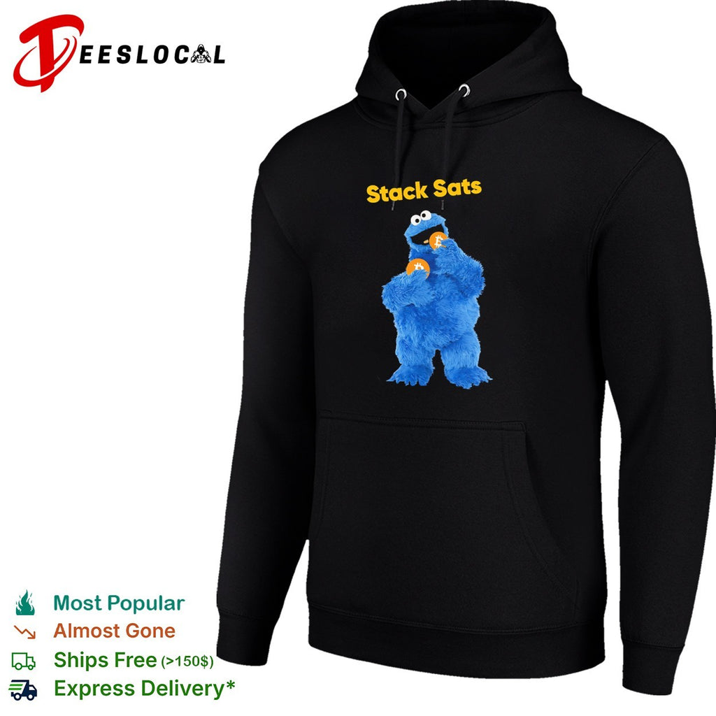 Cookie Monster Bitcoin stack sats furry puppet shirt