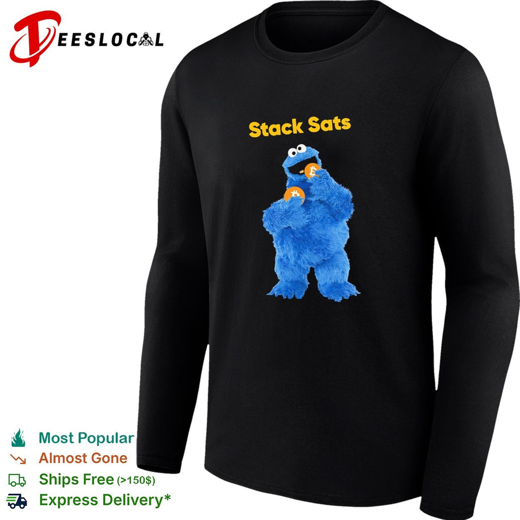 Cookie Monster Bitcoin stack sats furry puppet shirt