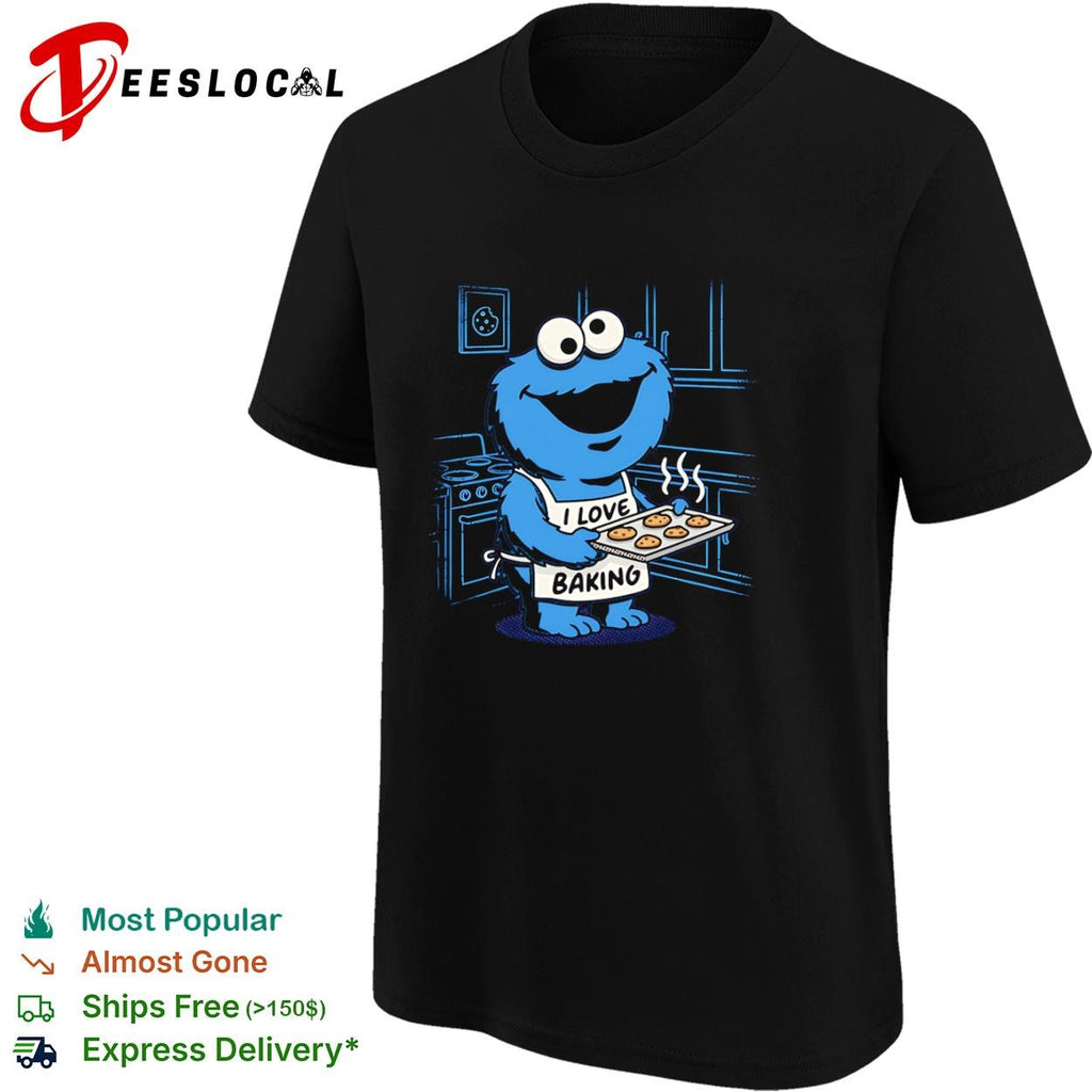 Cookie Monster I Love Baking shirt
