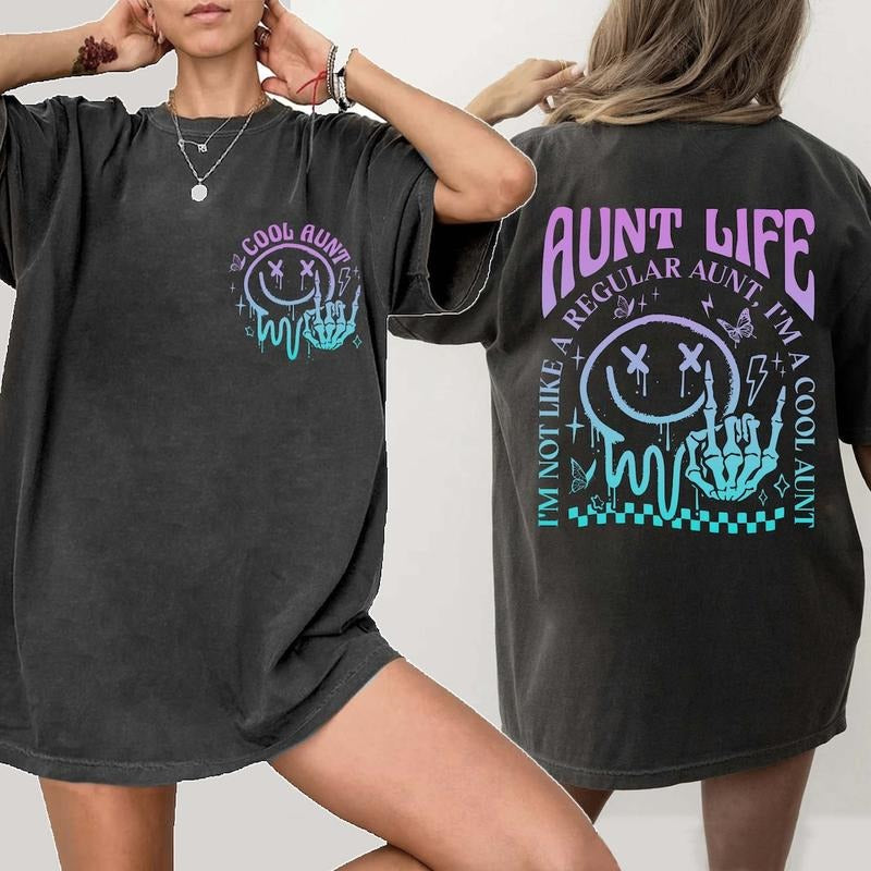 Cool Aunts Shirt, Cool Aunt Shirt, Mothers Day Shirts Cotton Top Womenswear Light Hoodie Sweatshirt | PrintMintTees.com