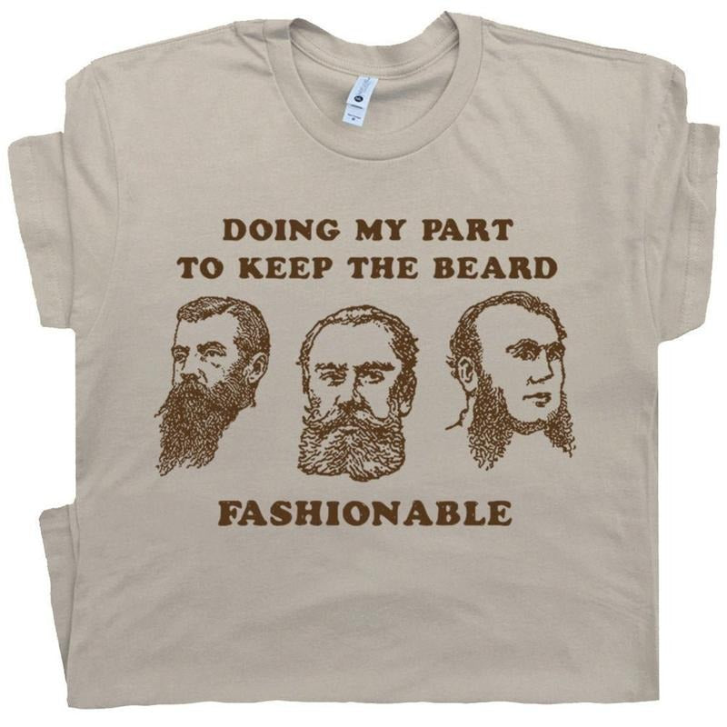 Cool Beard T Shirt Funny Beard Graphic Shirts Vintage Hoodie Sweatshirt | PrintMintTees.com