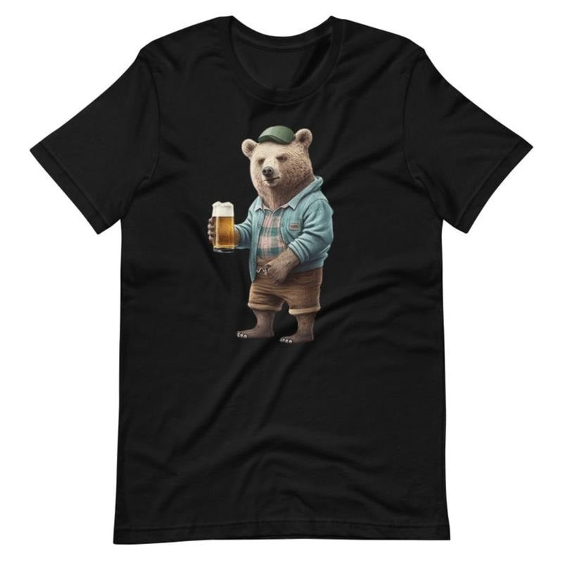 Cool Beer Bear Shirt, Beer Shirt, Vintage Bear. Bear Shirt, Beer shirt made in usa Hoodie Sweatshirt | PrintMintTees.com