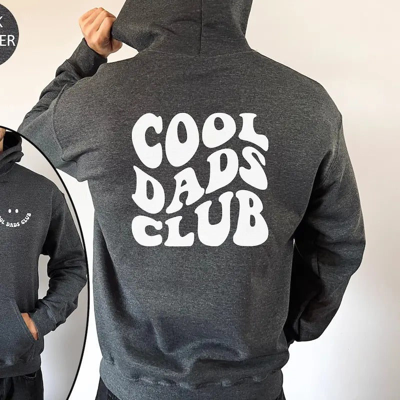 Cool Dads Club Hoodie, Cool Dads Club Sweatshirt, New Dad Gift, Cool Dad Sweatshirt, Funny Dad Sweater Cotton Menswear Shirt