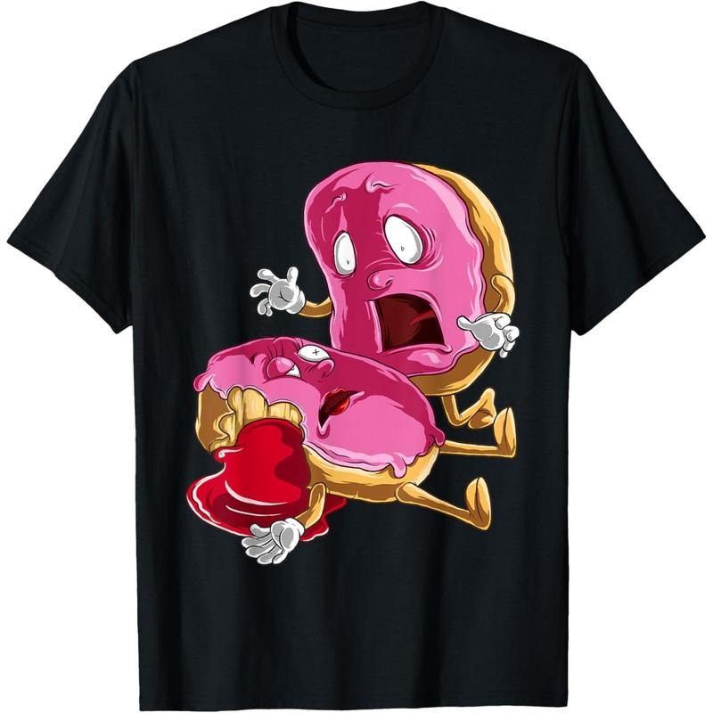 Cool Donut And Donut Blood|Funny Doughnut Filling Fan Gift T-Shirt Hoodie Sweatshirt | PrintMintTees.com