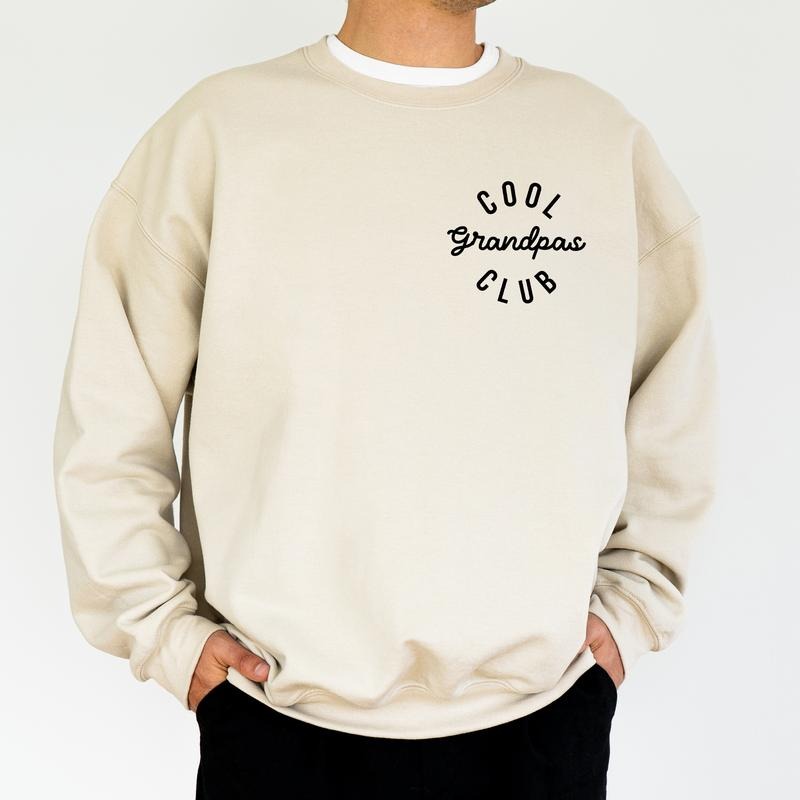 Cool Grandpas Club Sweatshirt for Men, Cool Grandpa Crewneck, Granddad Tops, Funny Papa Sweater, Father's Day Gift for...