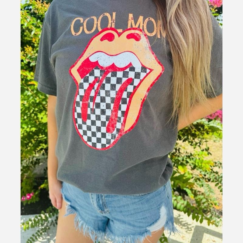 Cool Mom T shirt | pepper  comfort colors t shirt | Checkered Print Hoodie Sweatshirt | PrintMintTees.com