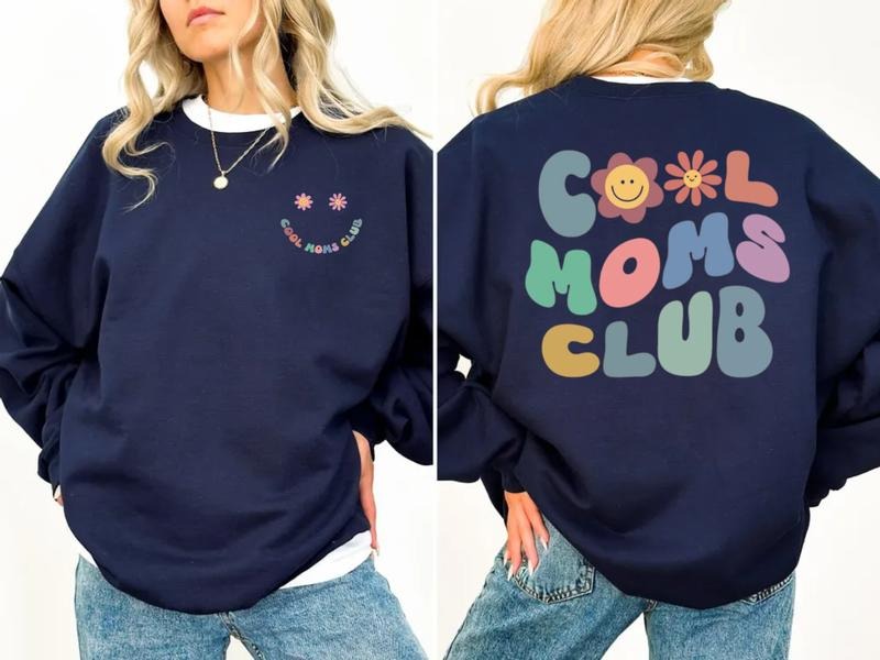 Cool Moms Club Shirt, 2 Sided Cool Mom T Shirt, Funny Mom Outfit, B*st Mom Ever Tee, Mama Mothers Day Gifts, Unisex...