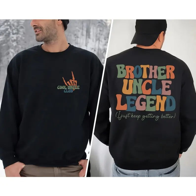 Cool Uncles Club Sweatshirt, Brother Uncle Legend, Uncle Shirt Gift, New Uncle Shirt, Uncle To Be Gift,Uncle Tia...