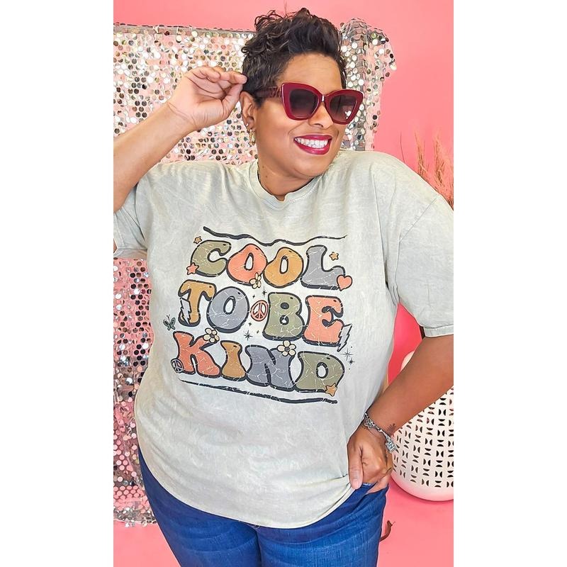 Cool to Be Kind Mineral Washed Shirt Hoodie Sweatshirt | PrintMintTees.com