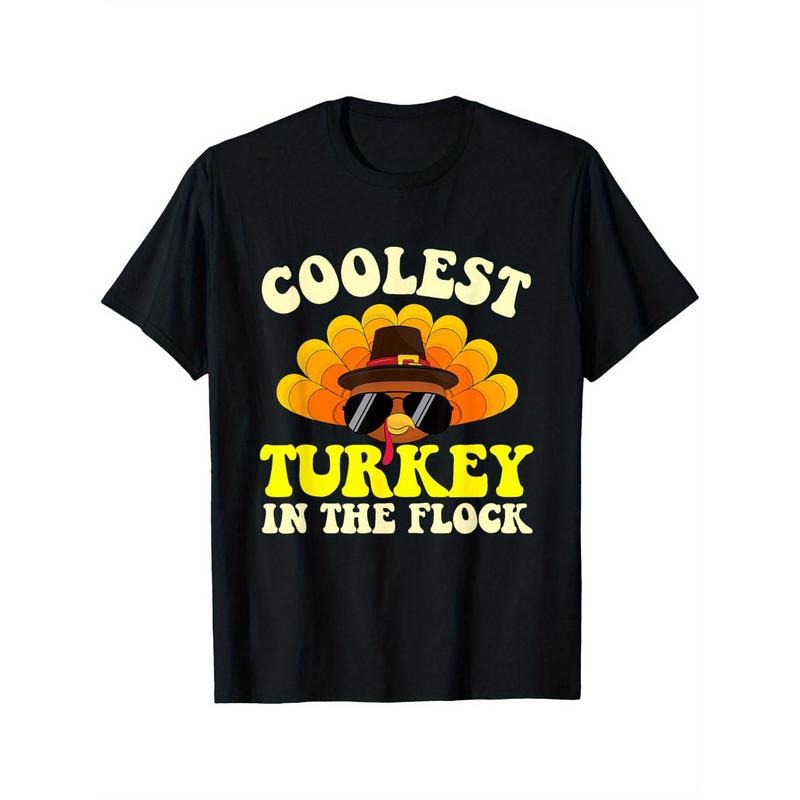 Coolest Turkey In The Flock - Thanksgiving Day Fall Holiday T-Shirt T-Shirt 220g 10000 Links made in usa Hoodie Sweatshirt
