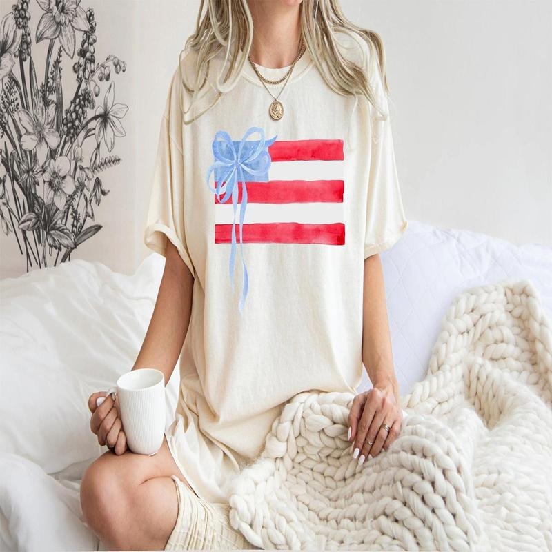 Coquette 4th of July Shirt, American Flag Shirt Hoodie, Sweatshirt | PrintMintTees.com
