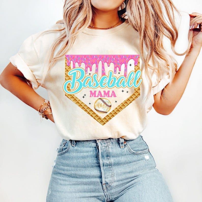 Coquette Baseball Mama Tee tshirt, Preppy Sporty Look tshirt, Game Day Essential, women tops Hoodie Sweatshirt