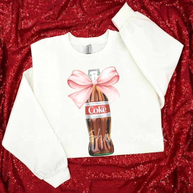 Coquette Bow Diet Cola Sweatshirt Shirt Hoodie | PrintMintTees.com