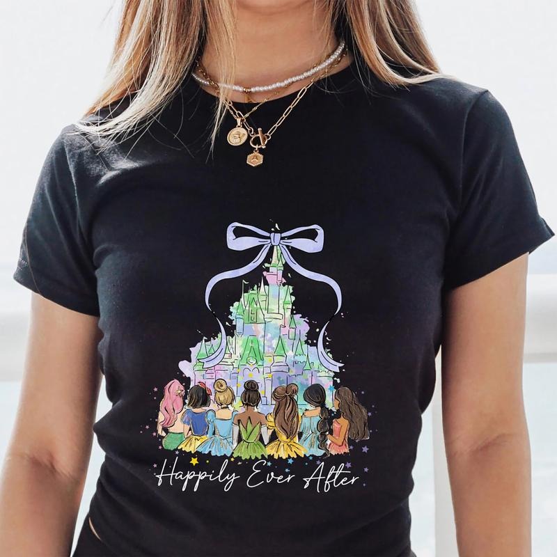 Coquette Bow Princesses Baby Tee, Magic Castle Princess Baby Tee, Happily Ever After Shirt, Girl Trip Matching Shirt...